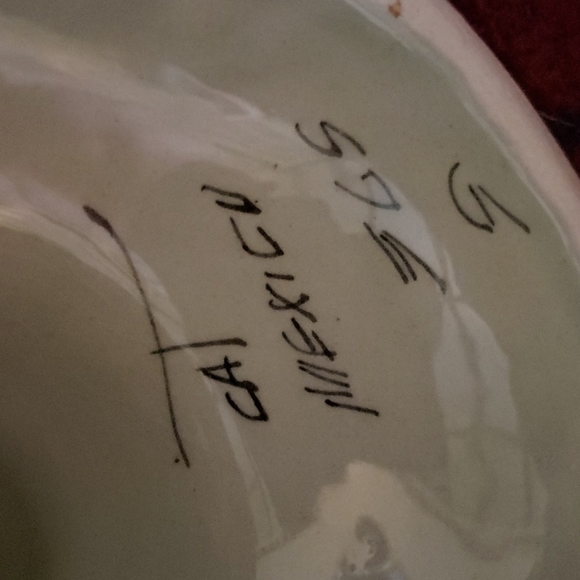 ❤ VINTAGE | Tonala Mexican Pottery Candle Holders Sun Motif Signed - Picture 14 of 16